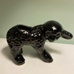 Vintage Black Sheep Ceramic Planter Vase